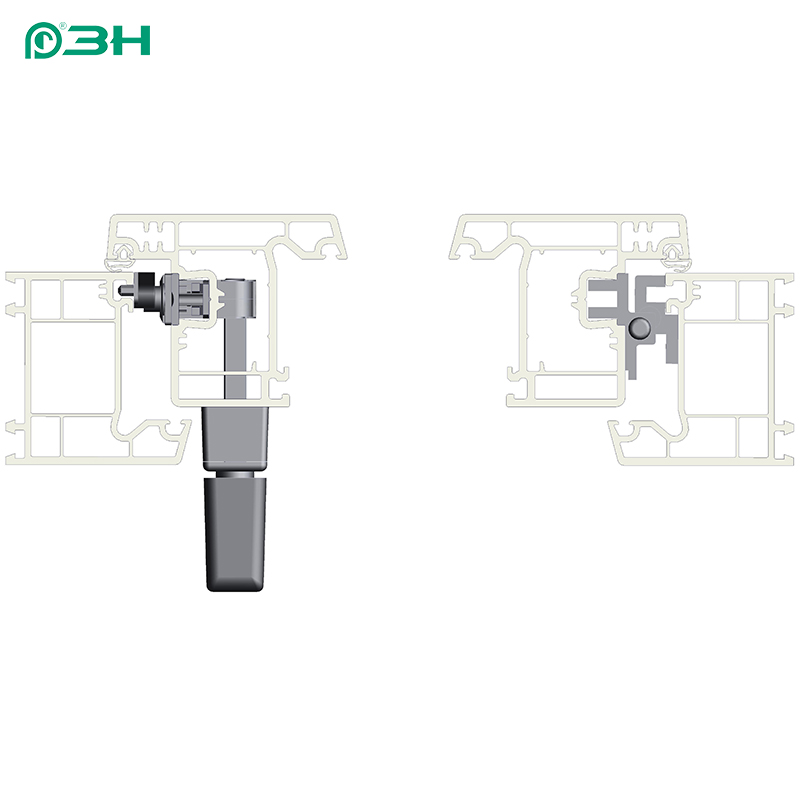 Sistema hardware per finestra con apertura verso l'esterno scanalata a U