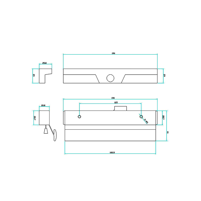  Set serratura per porta scorrevole STG950 