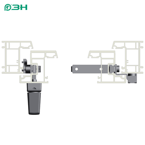 Sistema di ferramenta per finestre ignifughe senza regolatore di temperatura