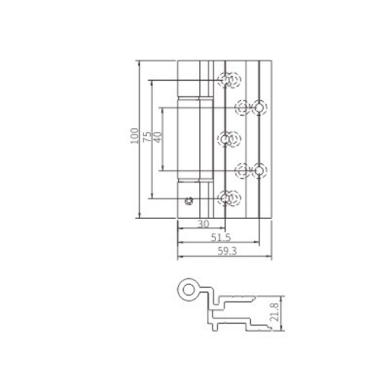 Cerniera per porte e finestre JX117