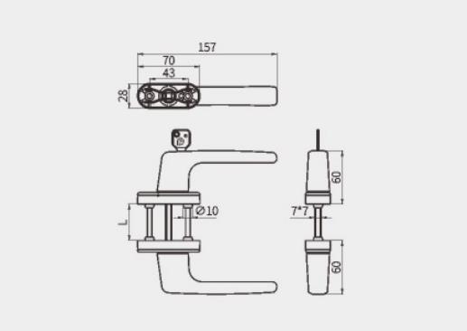 Maniglia per finestra CZ26A