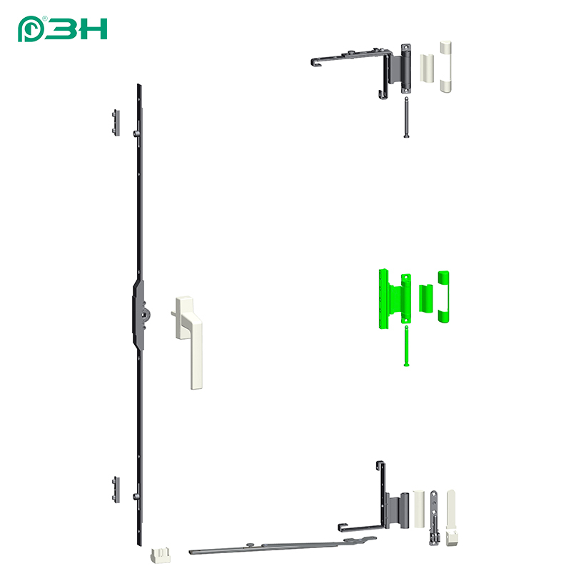 Sistema hardware per finestra con apertura verso l'interno scanalata a U