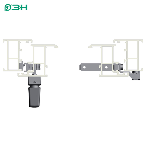 Sistema di ferramenta per finestre ignifugo con apertura verso l'interno con scanalatura a U