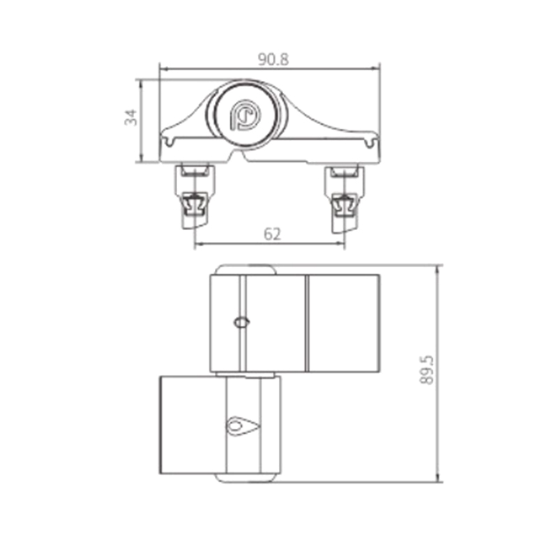 Cerniera 3D per porta a battente JX48