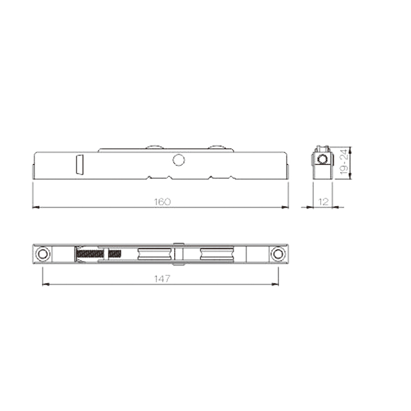 Rullo scorrevole in UPVC PLTS02C-AS