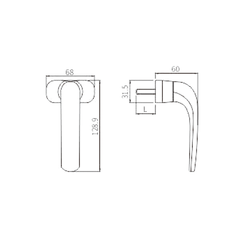  Maniglia in UPVC PCZM03