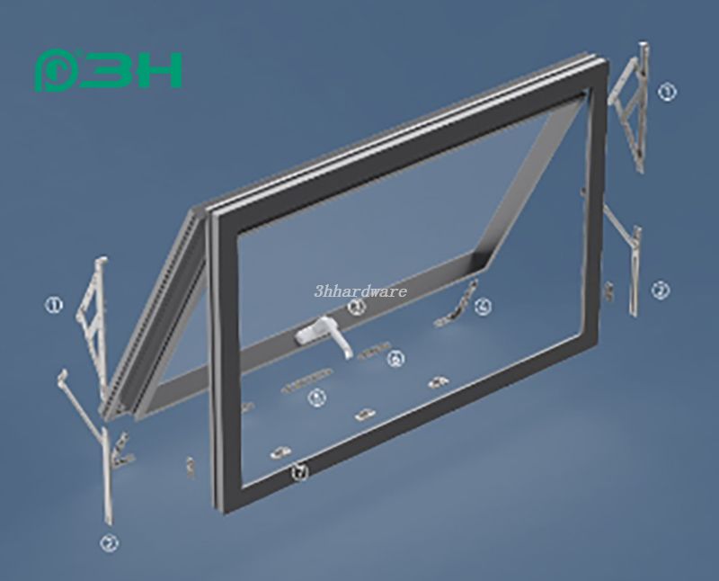 Sistema hardware per finestre per facciate continue