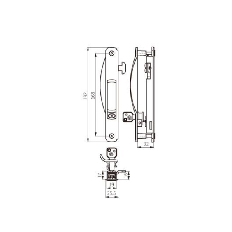 Accessori hardware per serratura per porta scorrevole per porte e finestre scorrevoli STG23 