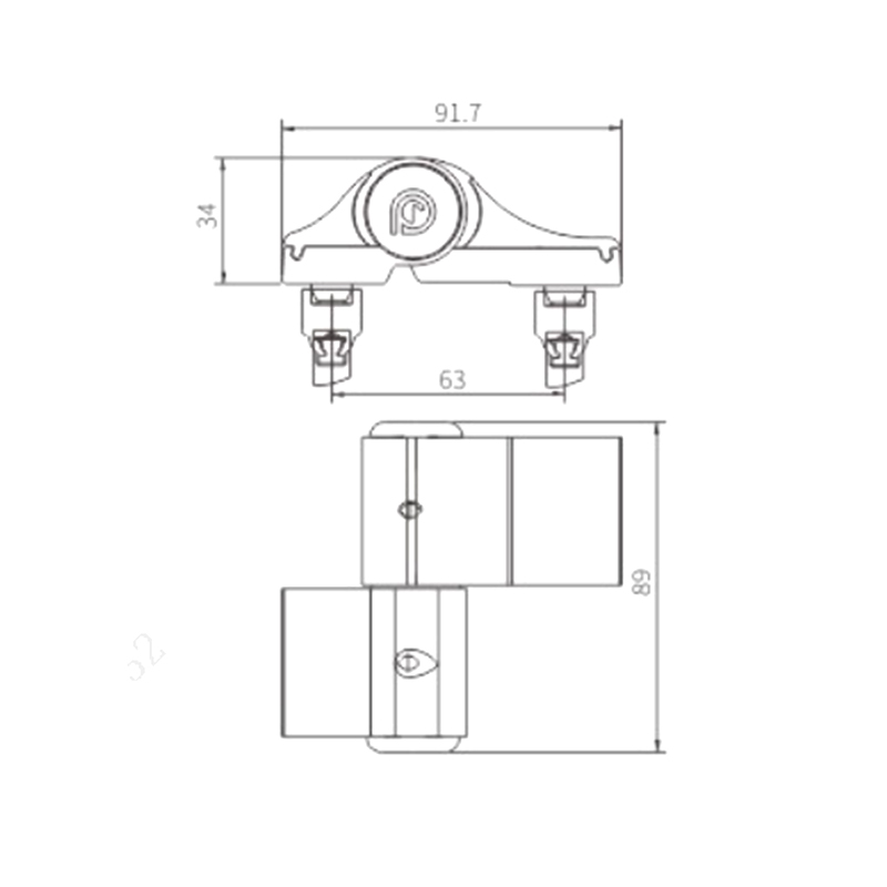 Cerniera 3D per porta a battente JX48C