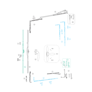 Sistema hardware anta-ribalta di alta qualità per UPVC Windows PXS01