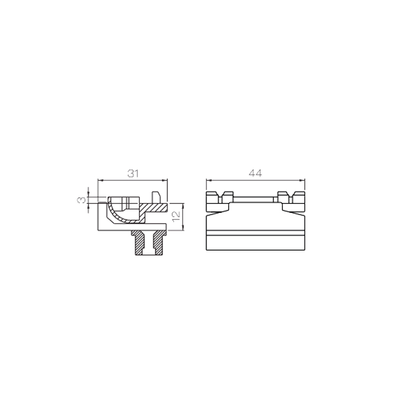 Fibbia con chiusura centrale per finestra UPVC PJK03