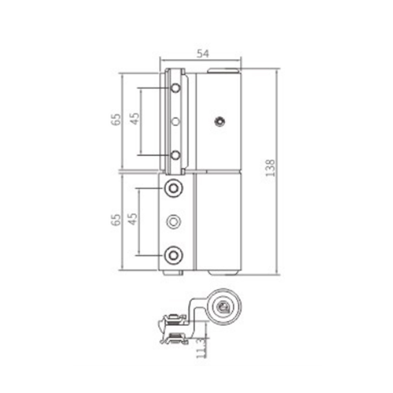 Cerniera 3D per porta a battente JX133