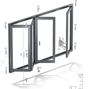 Hardware per porta bi-foldw ZDMQ01
