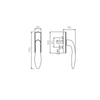 Maniglia per porta finestra UPVC PCZ08