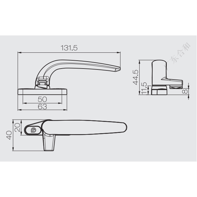 Maniglia Camlock per finestra ZY12