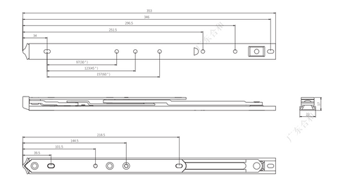 Supporto attrito finestra OEM SS304 HHT14