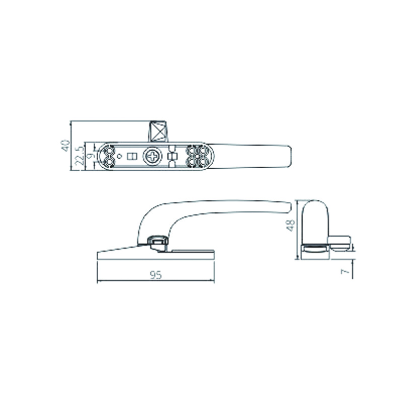 Maniglia Camlock per finestra ZY19