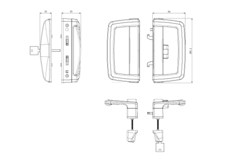 Maniglia scorrevole a forma di D MH-TTS09