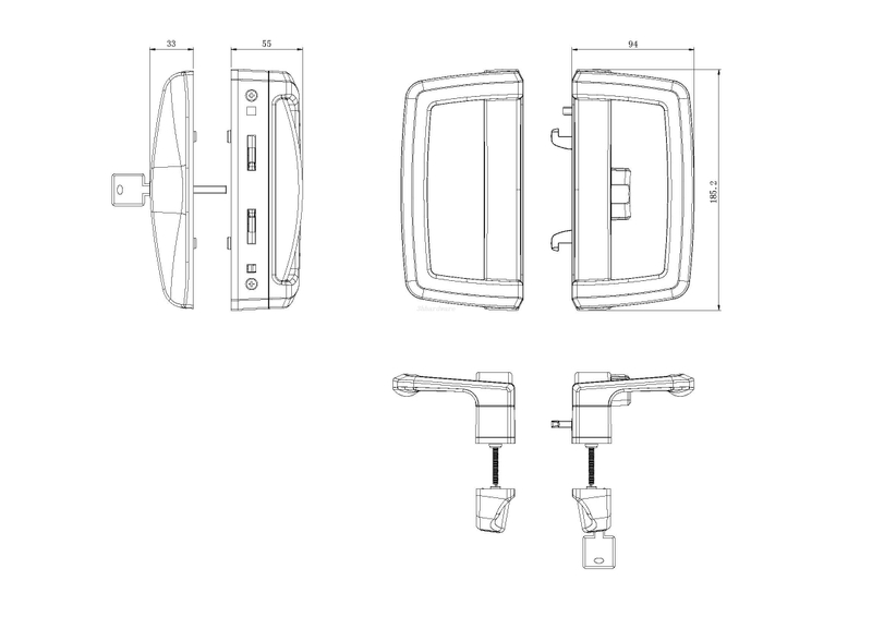 Maniglia scorrevole a forma di D MH-TTS09