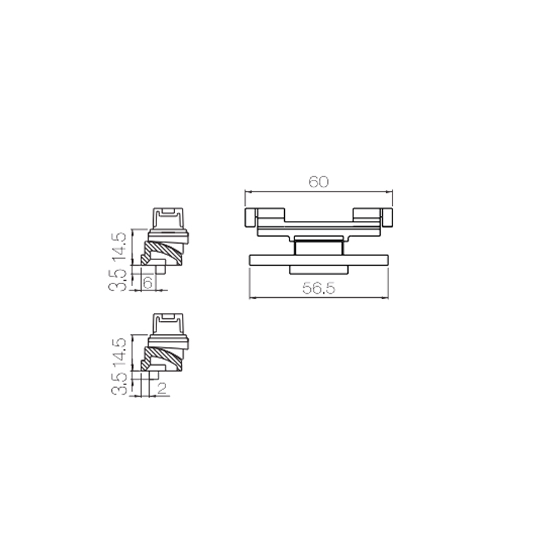 Fibbia con chiusura centrale per finestra UPVC PJK02