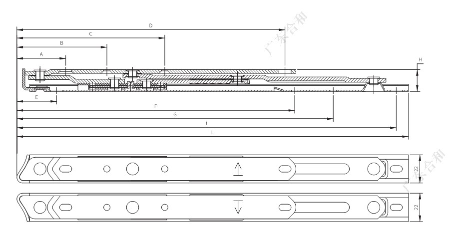 Cerniera con supporto ad attrito UPVC PHKS